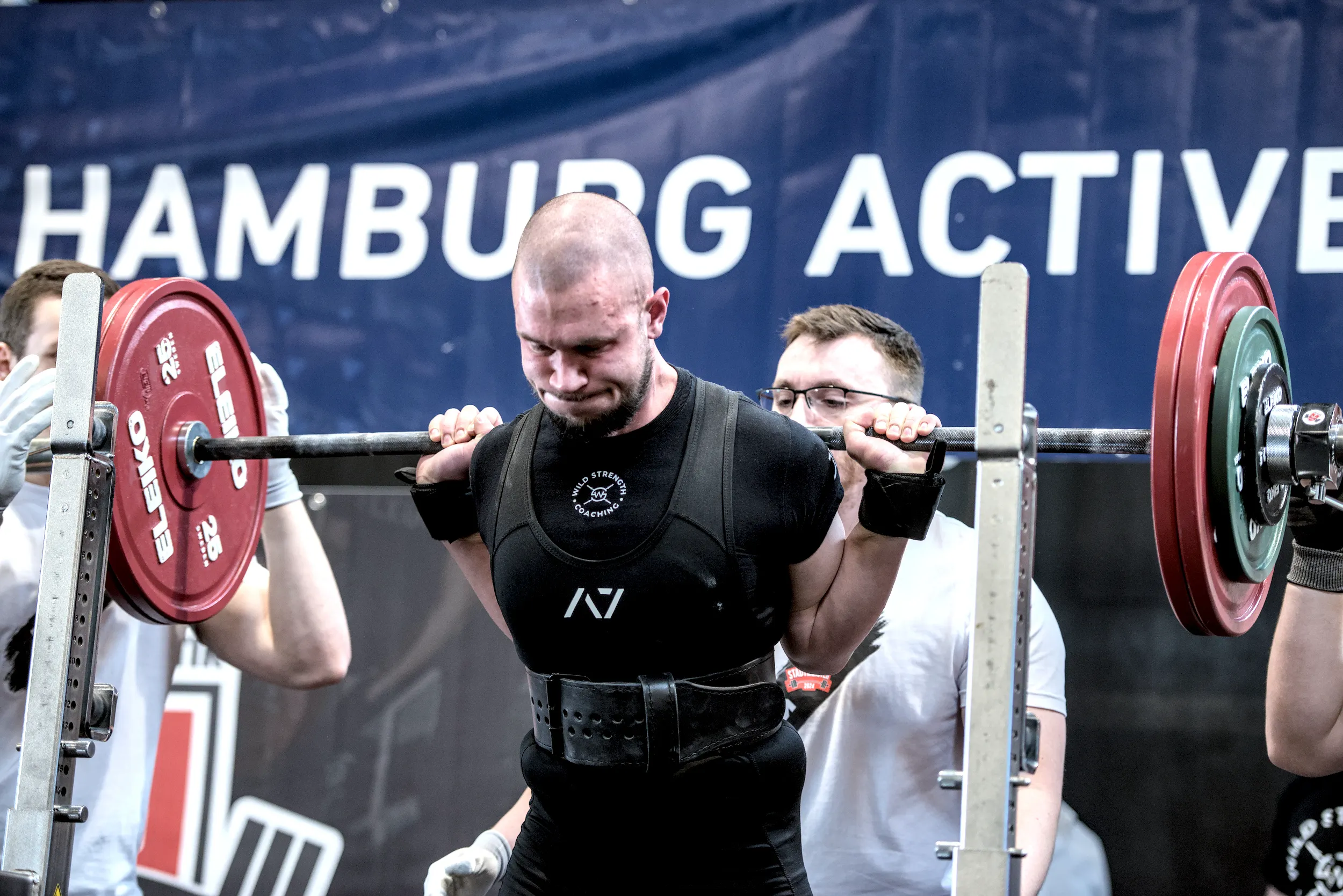 Jan Kieselbach, Powerlifter, auf einem Wettkampf